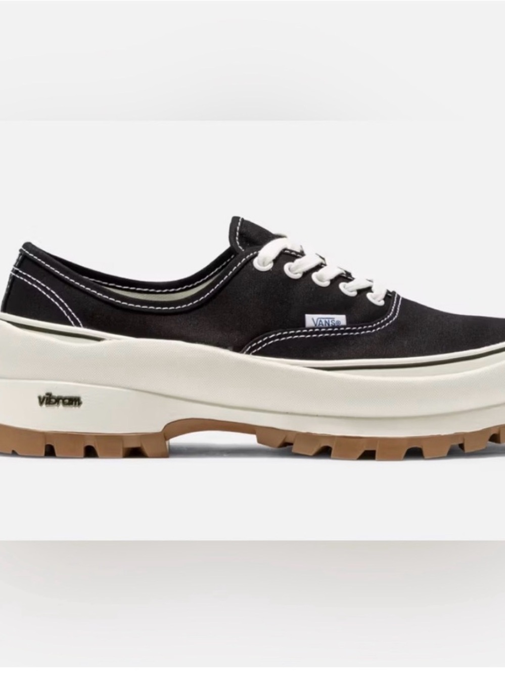 Vans Black Canvas Platform Trail Sneakers with Gum Outsole
